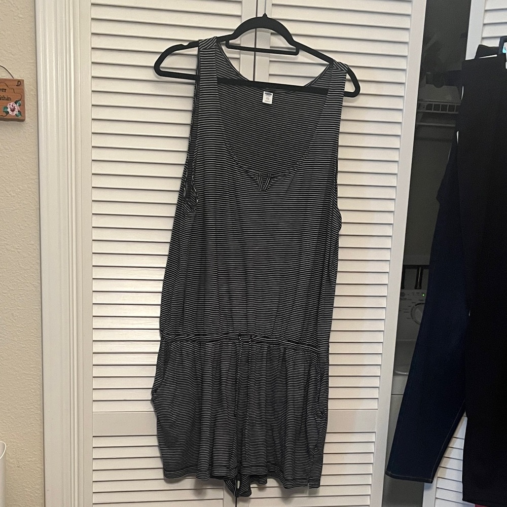 Old Navy Monochrome Striped Romper